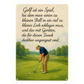 Golf ist ein Spiel Zitat Blechschild