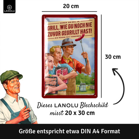 Blechschild Grill wie du noch nicht gegrillt hast