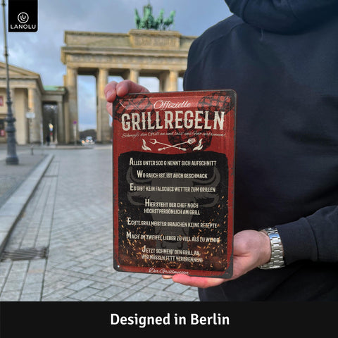 Blechschild Grillregeln Liste