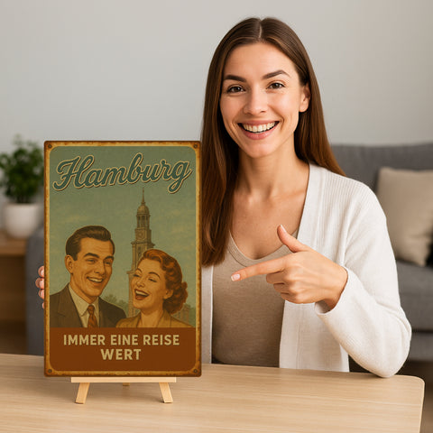 Hamburg immer eine Reise Blechschild
