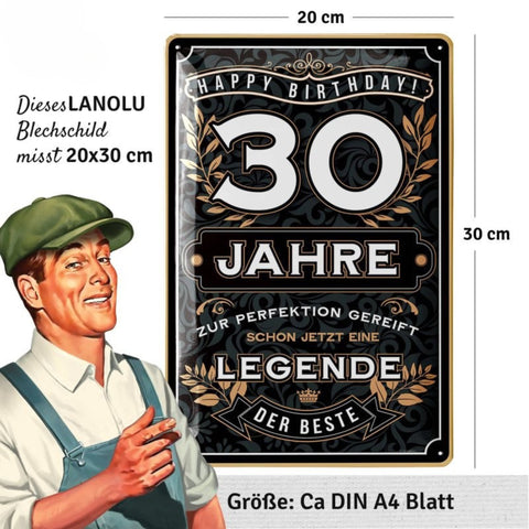 Blechschild Der Beste 30 Jahre