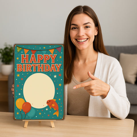 Happy Birthday Blechschild