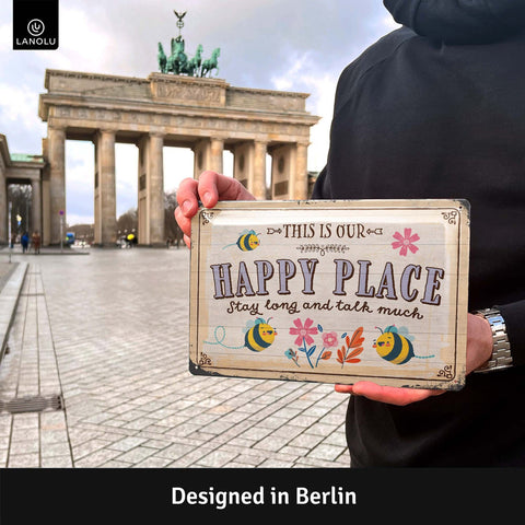 Blechschild Happy Place