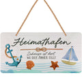 Blechschild Heimathafen, wo der Anker fällt