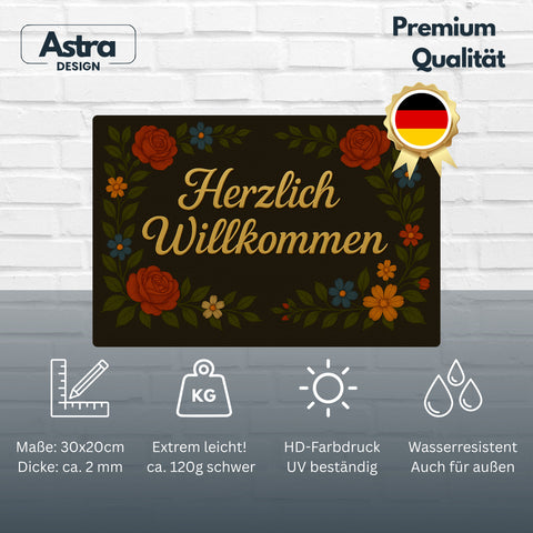 Herzlich Willkommen Blechschild