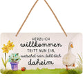 Blechschild Herzlich Willkommen