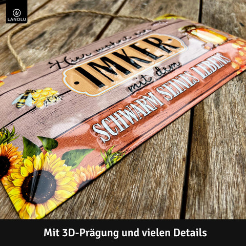 Blechschild Hier wohnt ein Imker