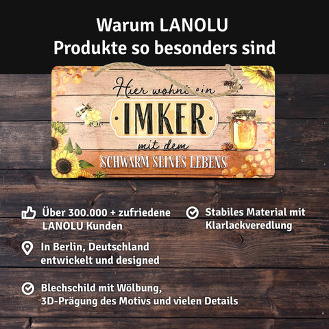 Blechschild Hier wohnt ein Imker