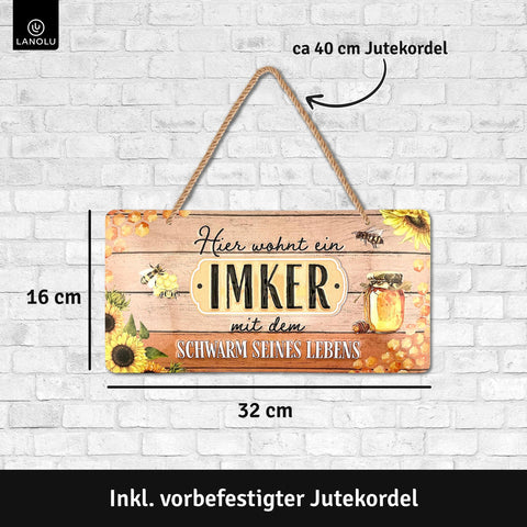 Blechschild Hier wohnt ein Imker