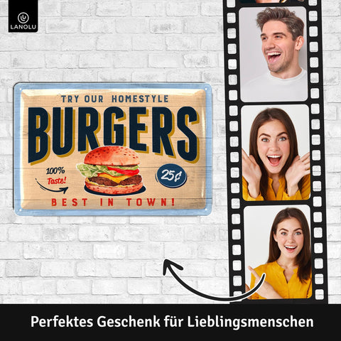 Blechschild Homestyle Burgers