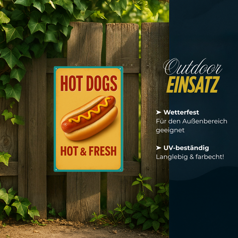 Hot Dog Blechschild