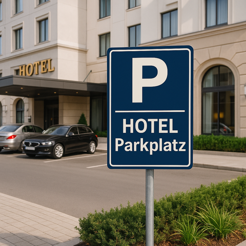 Hotel Parkplatz Blechschild