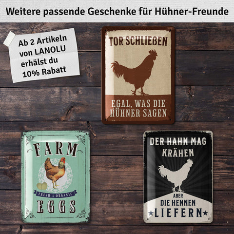 Blechschild Hühnerstall Herzlich Willkommen