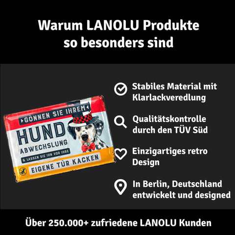 Blechschild Abwechslung für Hund