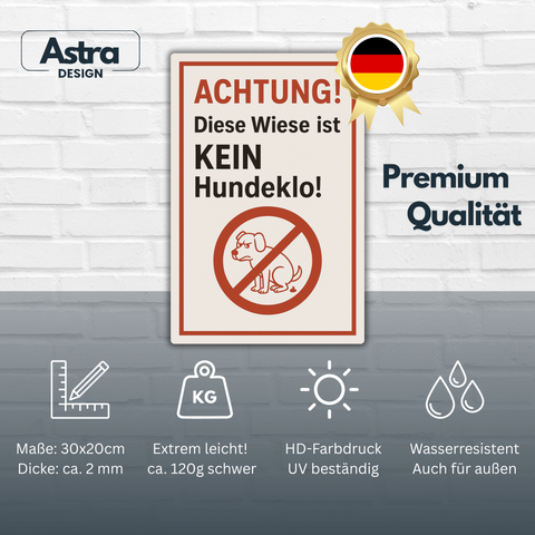 Kein Hundeklo Blechschild
