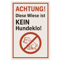 Kein Hundeklo Blechschild Weiß/Rot - 20x30cm