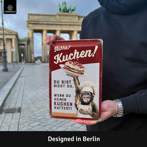 Blechschild Hurra Kuchen!
