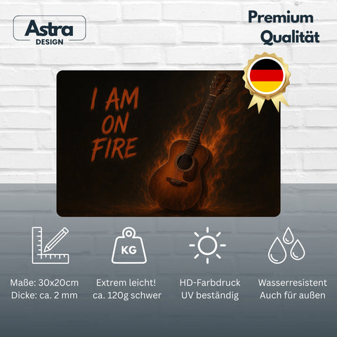 I am on Fire Blechschild