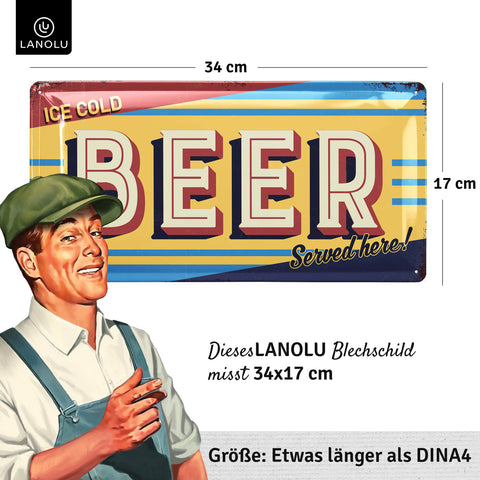 Blechschild Ice Cold Beer