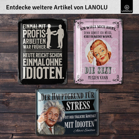 Blechschild Faultier Spruch