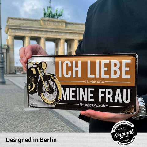 Blechschild Ich liebe meine Frau