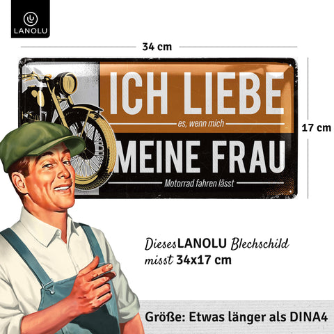 Blechschild Ich liebe meine Frau