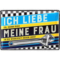 Blechschild Ich liebe meine Frau Werkstatt