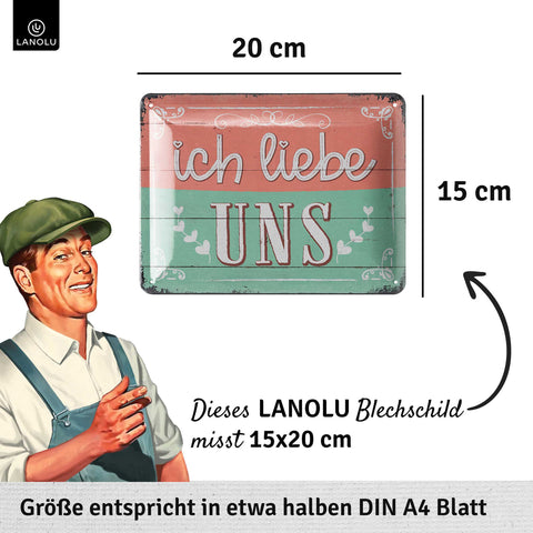 Blechschild ich liebe uns