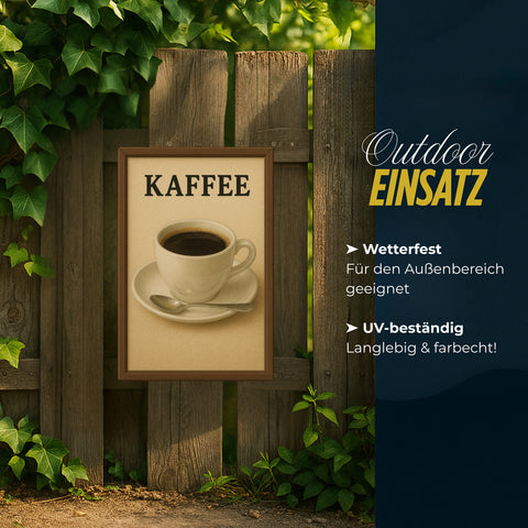 Kaffee Blechschild