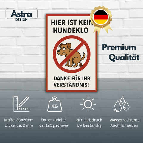 Kein Hundeklo Blechschild