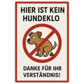 Kein Hundeklo Blechschild