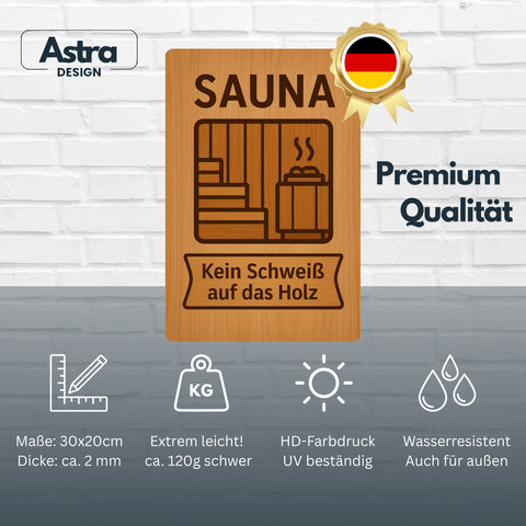 Kein Schweiß auf Holz Blechschild