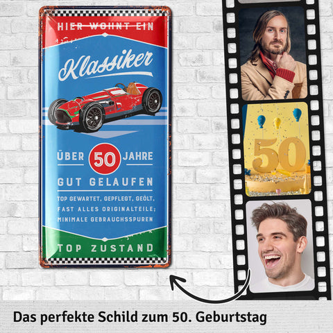 Blechschild Klassiker 50 Jahre