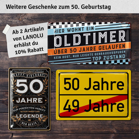 Blechschild Klassiker 50 Jahre