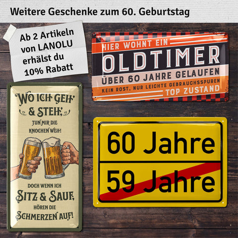 Blechschild Klassiker 60 Jahre