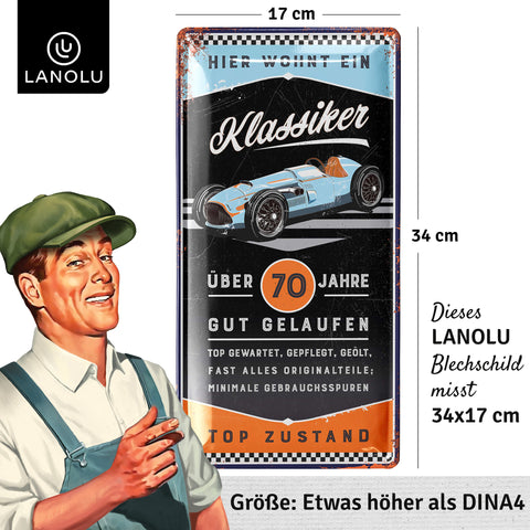 Blechschild Klassiker 70 Jahre