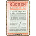 Küchen-Regeln Blechschild