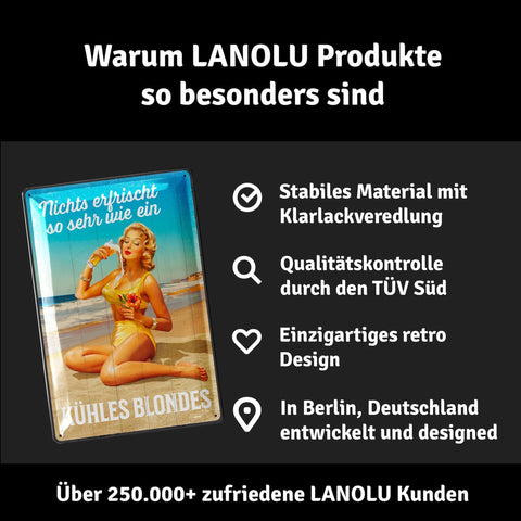 Blechschild Kühles Blondes Bier