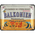 Blechschild Balkonien