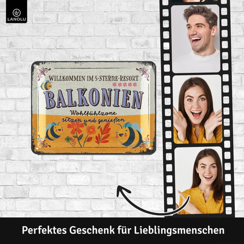 Blechschild Balkonien