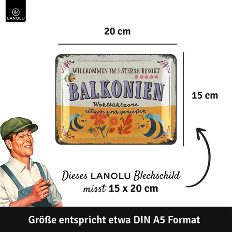 Blechschild Balkonien