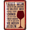 Blechschild Lieber Wein