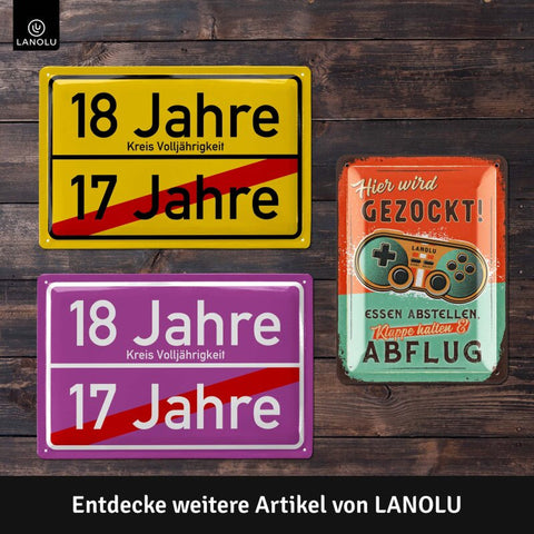 Blechschild Original 18 Jahre