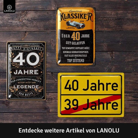 Blechschild Original 40 Jahre