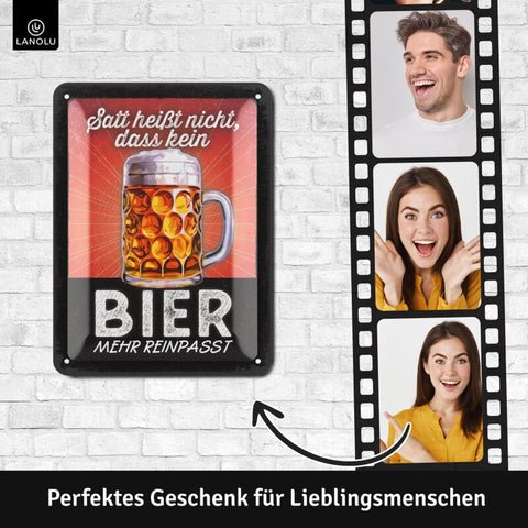 Blechschild Bier trinken