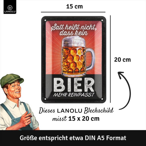 Blechschild Bier trinken
