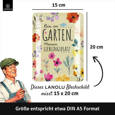 Blechschild Garten Lieblingsplatz