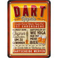Blechschild Dart Regeln rot