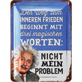 Blechschild Einstein Innere Frieden