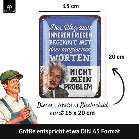 Blechschild Einstein Innere Frieden